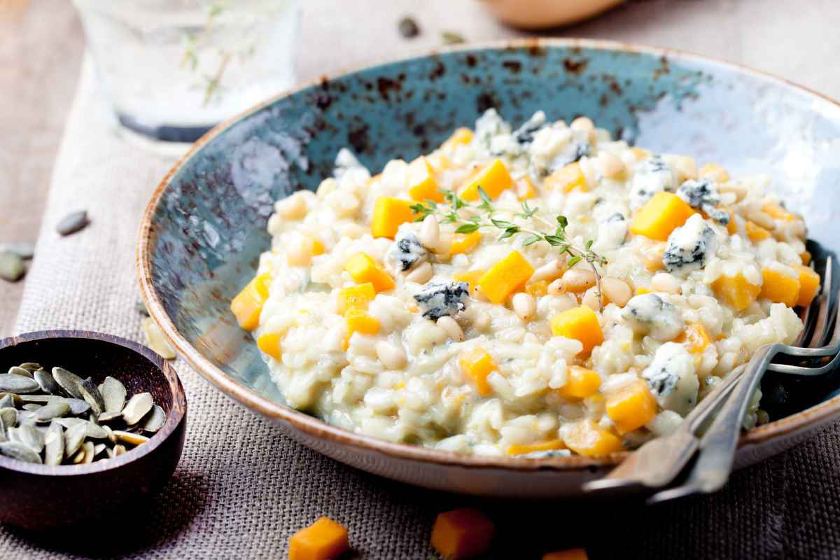 risotto con zucca e gorgonzola