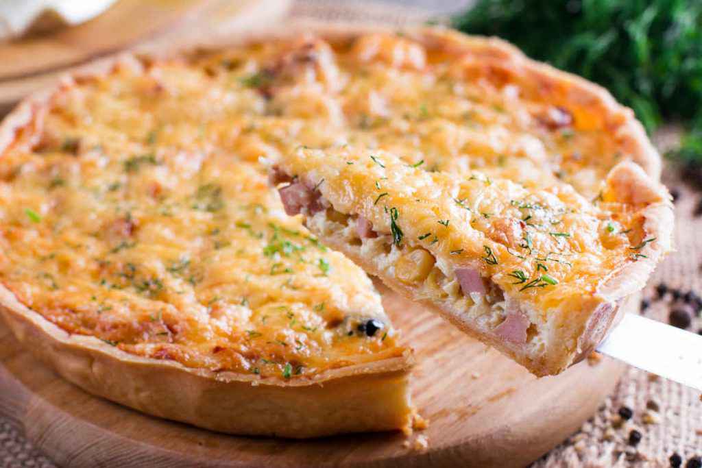 quiche al prosciutto e formaggio