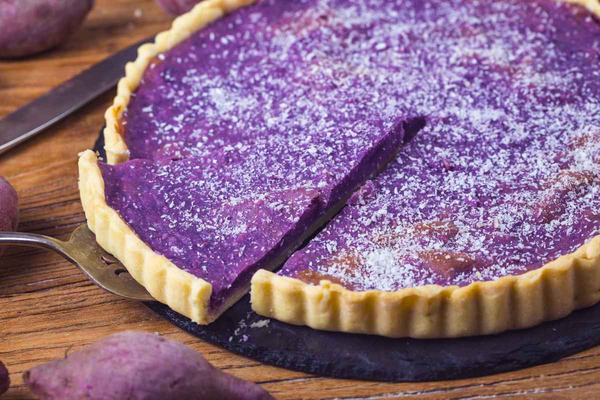 crostata salata di patate viola