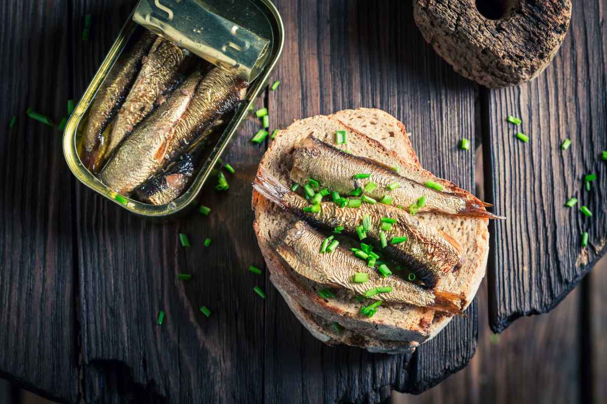 bruschetta con sardine sott'olio