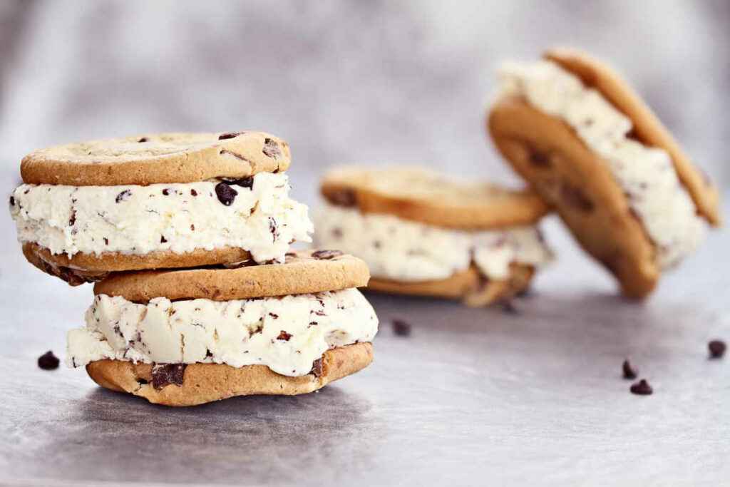 biscotti cookies con gelato