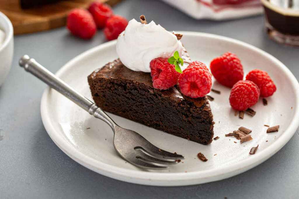 torta al cioccolato e lamponi per ricette felicità