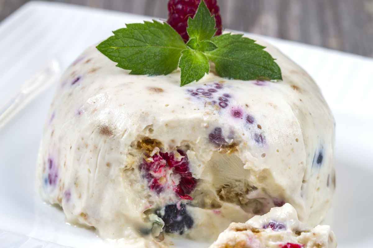 monoporzione di dolce alla ricotta semifreddo