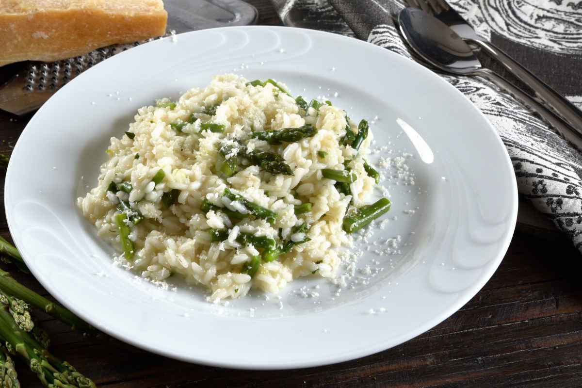 Risotto con l’asparagina selvatica