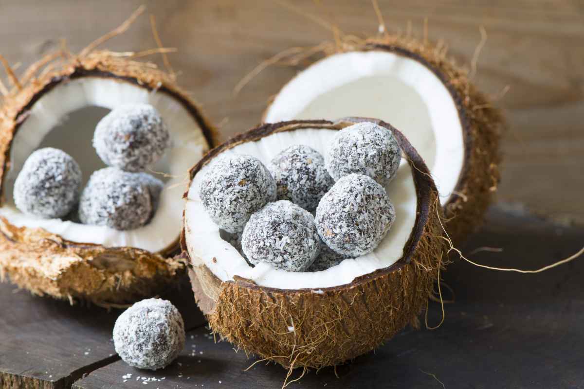 palline al cocco e cacao