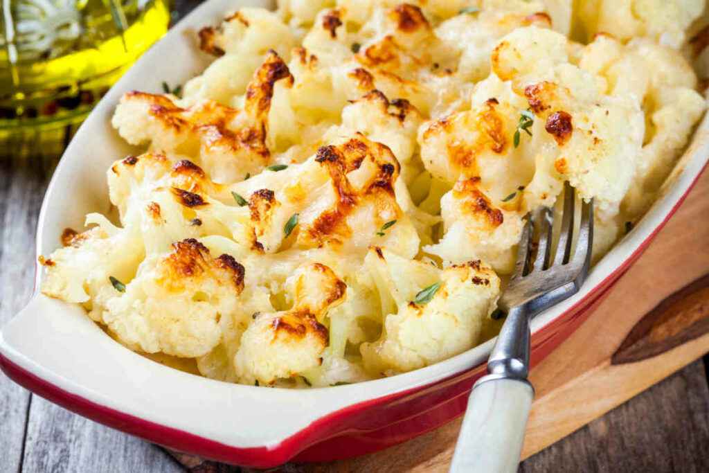 pirofila con cime di cavolfiore gratinato light