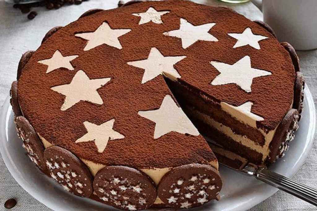 torta festa del papà pan di stelle a fette