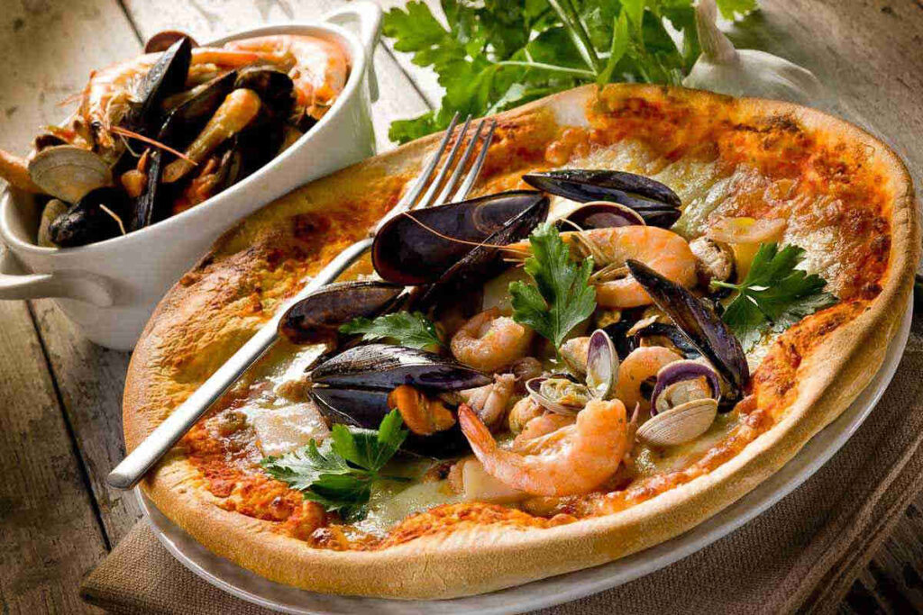 pizza gourmet ai frutti di mare