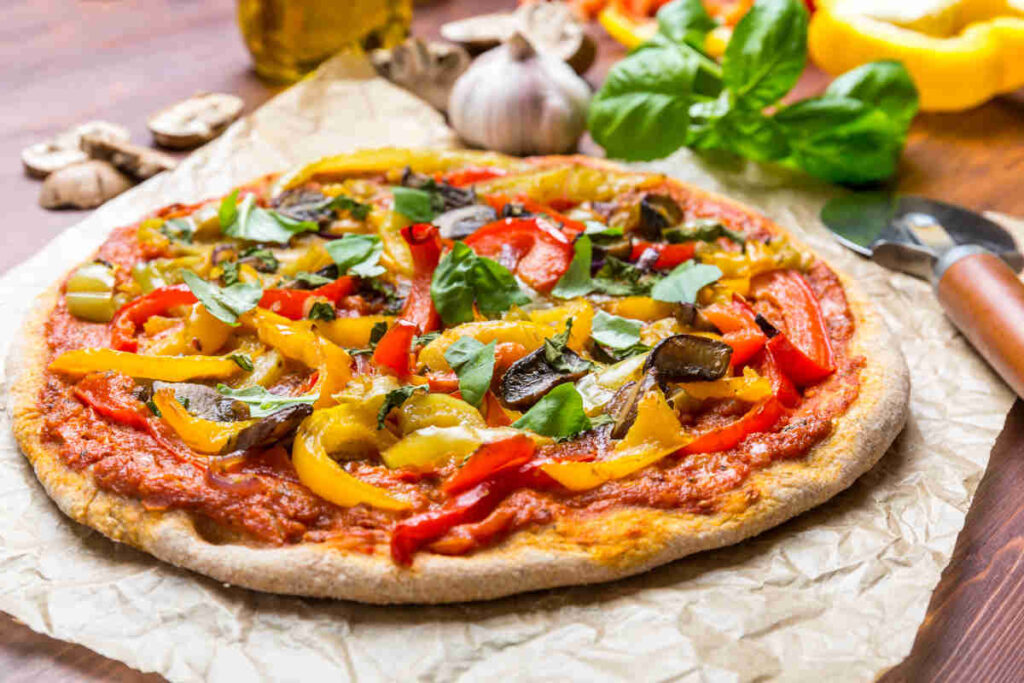 pizza senza mozzarella alle verdure