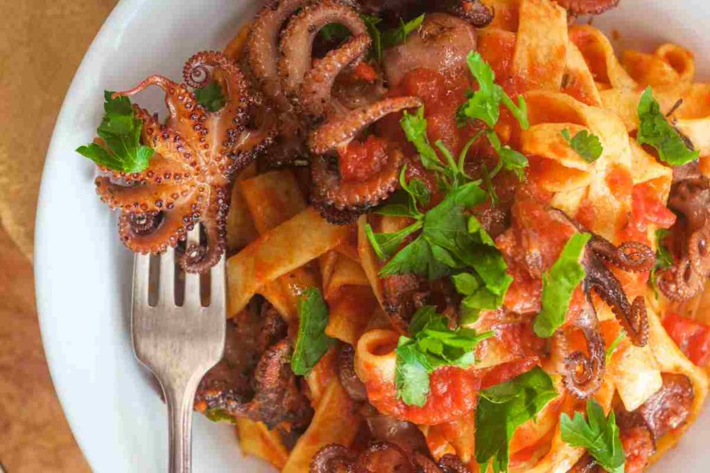 tagliatelle al polpo, tra le ricette di questa raccolta