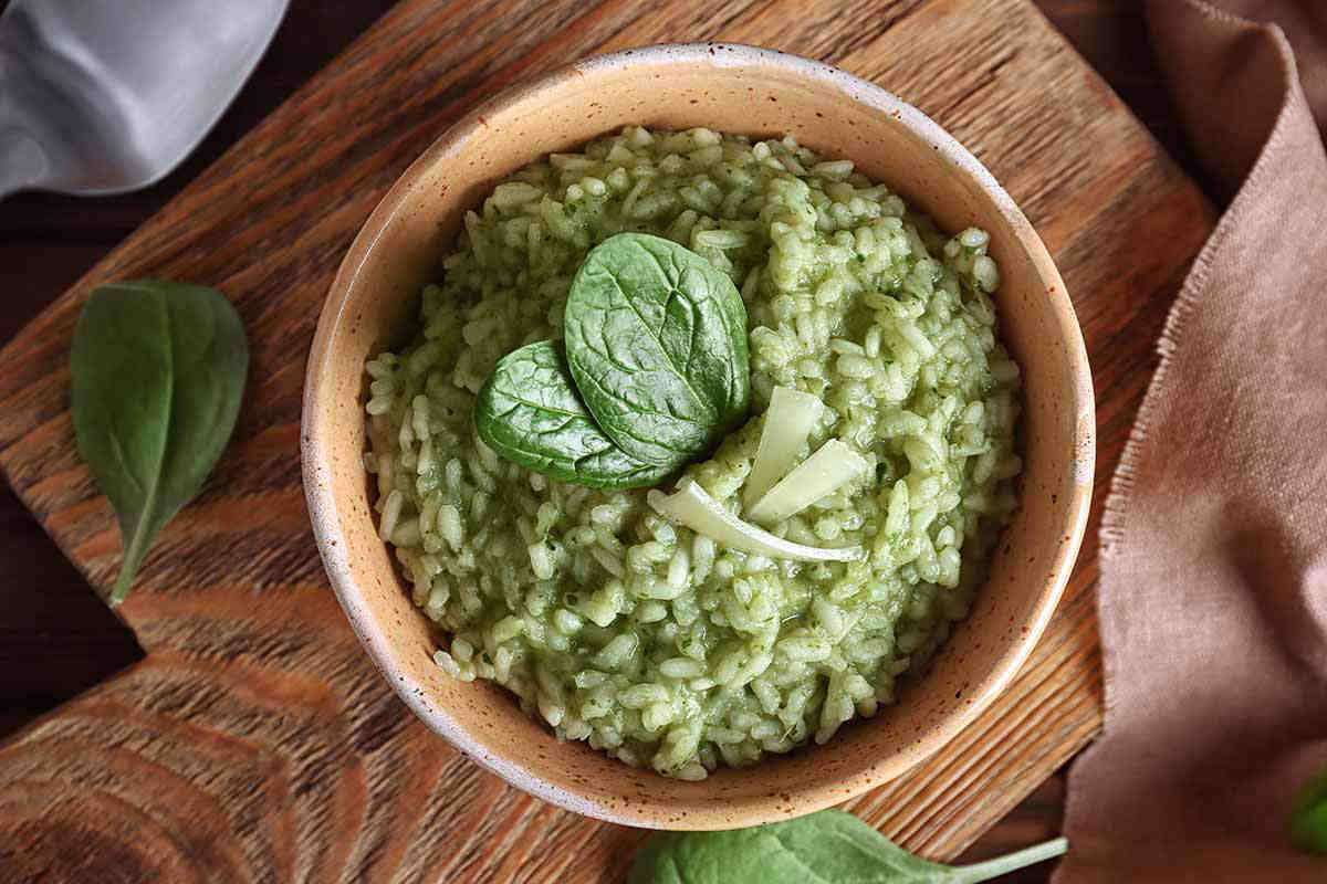 risotto con gli spinaci