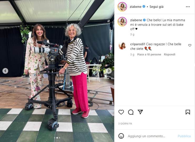 Benedetta Parodi visita set Bake OFf