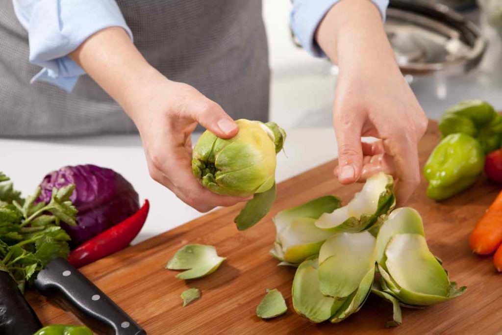 pulire i carciofi per la parmigiana