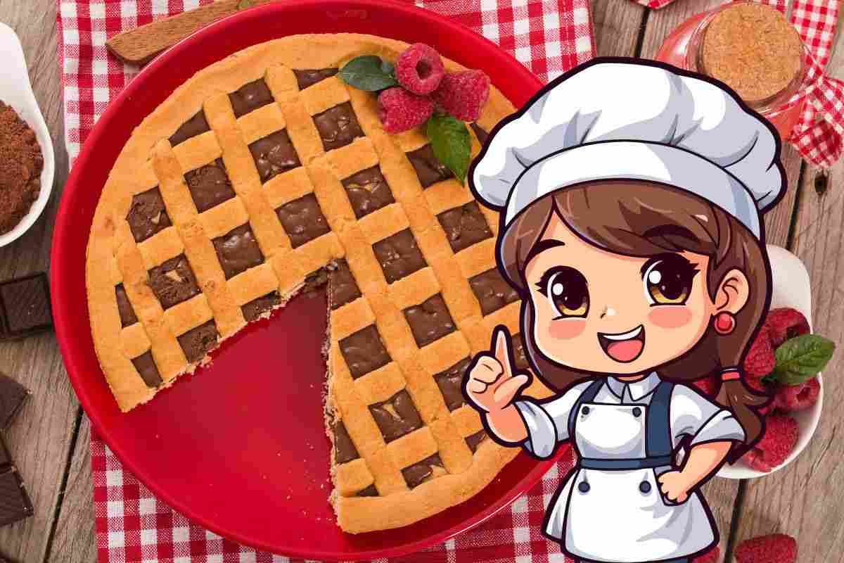 crostata con nutella cremosa