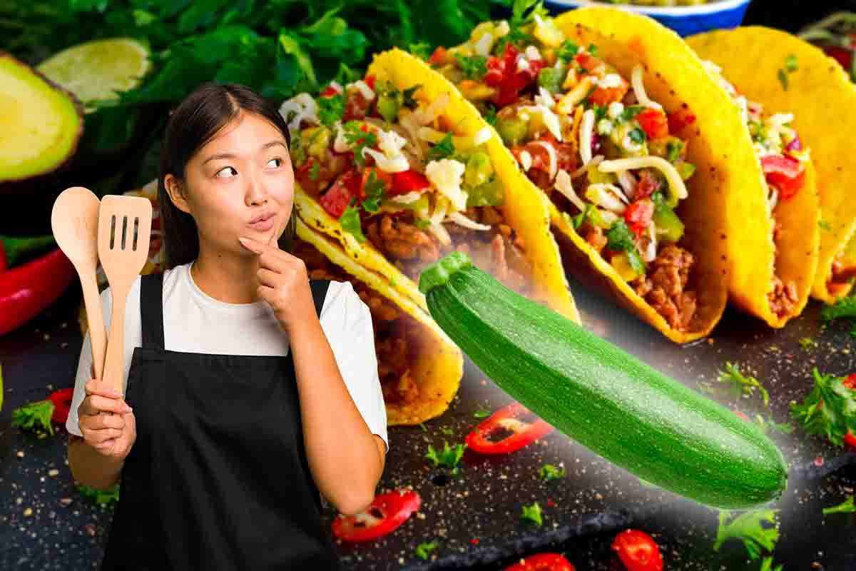 tacos a base di zucchine