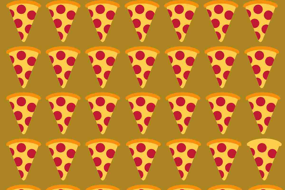 L’illusione ottica che sta facendo impazzire il web: trova la fetta di pizza diversa