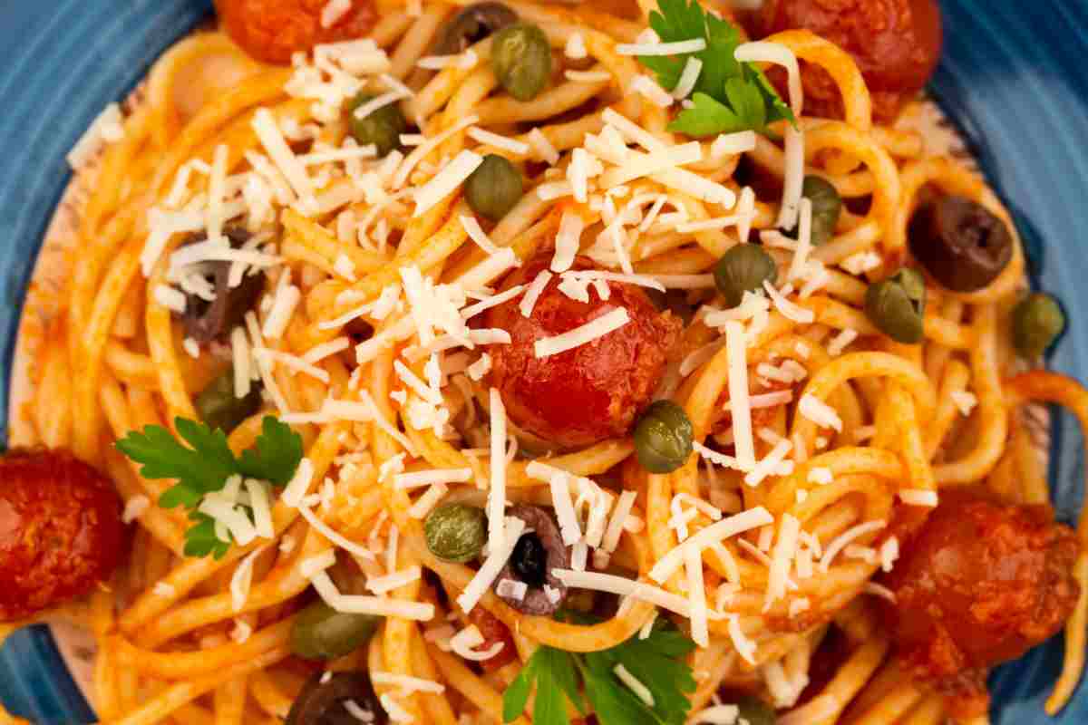 Spaghetti alla puttanesca con il baccalà ricetta