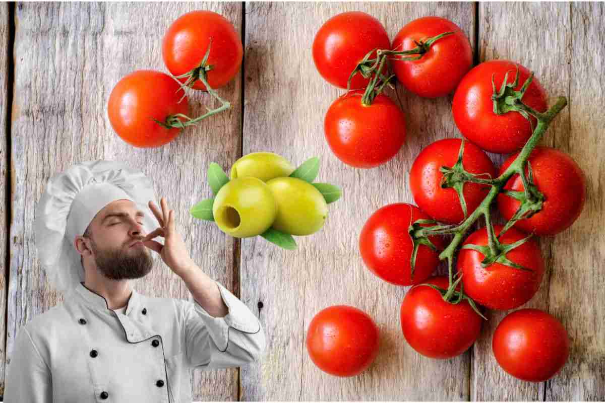 ricetta con olive e pomodorini