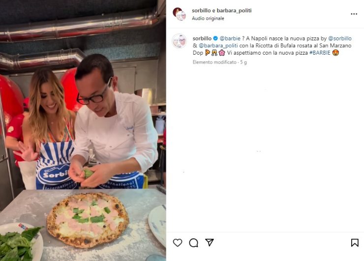 Pizza Barbie nata a Napoli