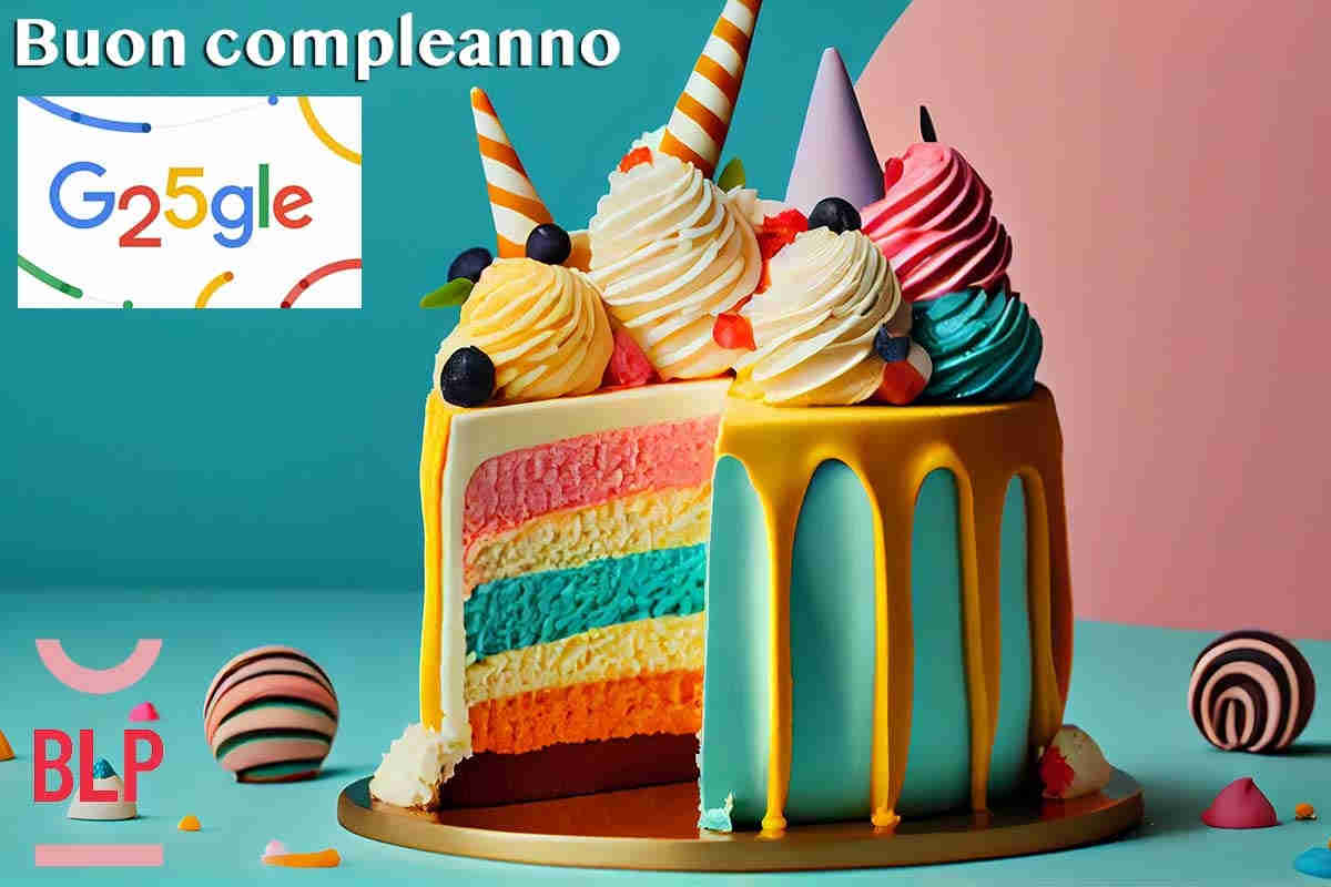 Torta compleanno Google 25 anni