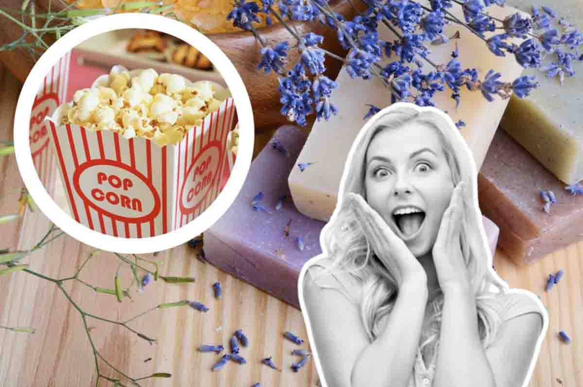 trucco pop-corn sapone