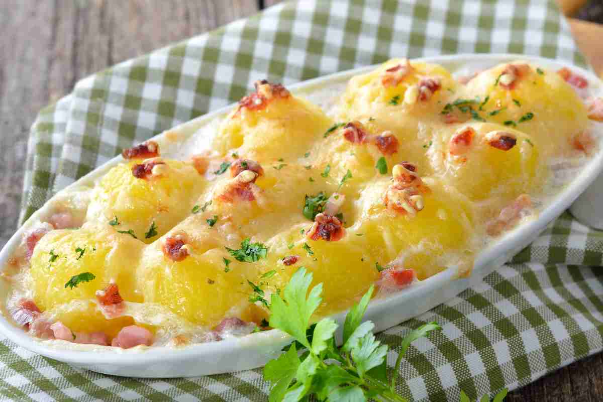 gnocchi gratinati al forno in bianco