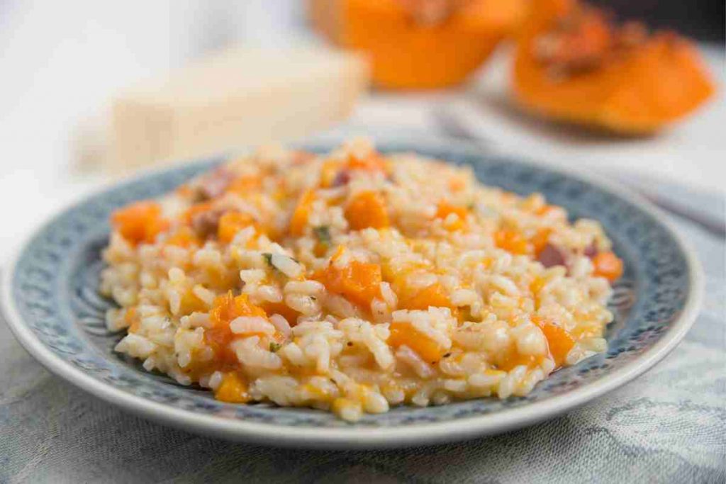 Risotto zucca e speck ricetta