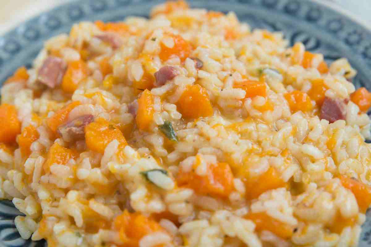 Risotto zucca e speck ricetta