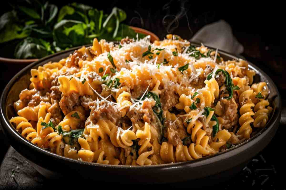 Fusilli con salsiccia e rucola, un piatto così buono forse non lo hai mai mangiato  --- (Fonte immagine: https://www.buttalapasta.it/wp-content/uploads/2023/10/ricetta-fusilli-salsiccia-e-rucola-291023-buttalapasta.it_.jpg)