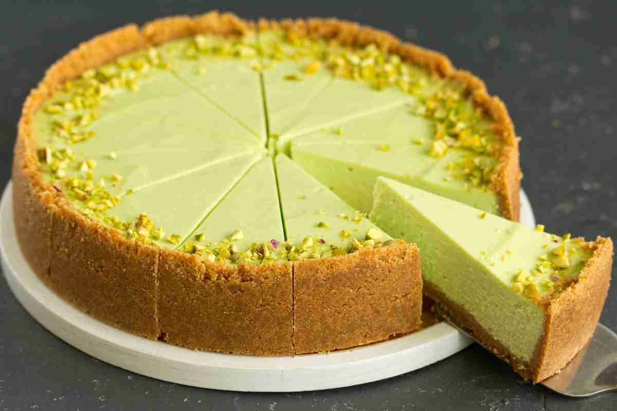 Torta cheesecake al pistacchio