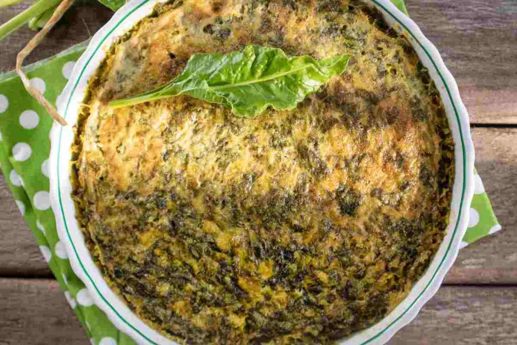 Frittata di ceci zucca e cime di rapa 