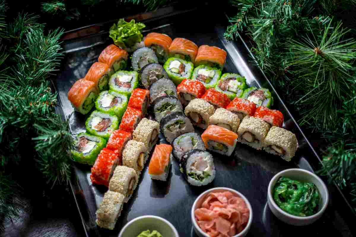 sushi natalizio, ricette 