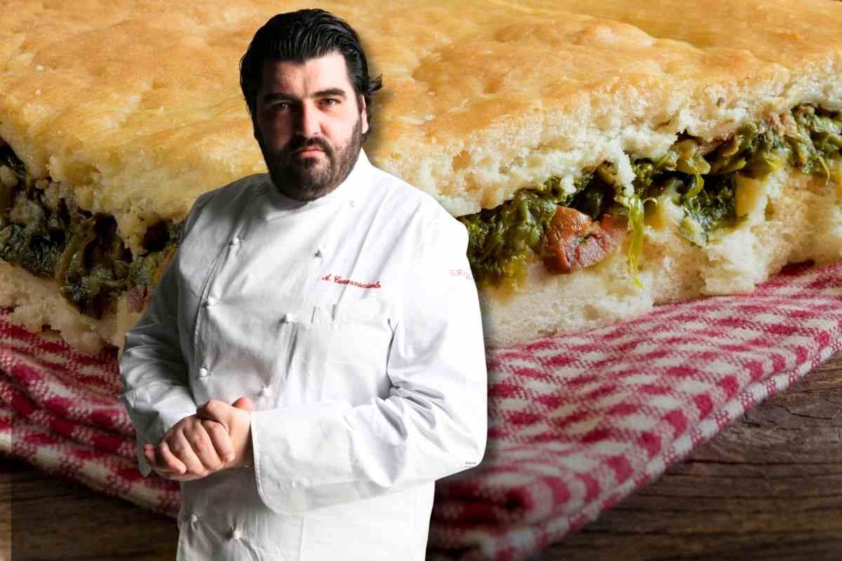 Pizza di scarola alla napoletana, la ricetta di Antonino Cannavacciuolo da imitare: mai assaggiate di così buone