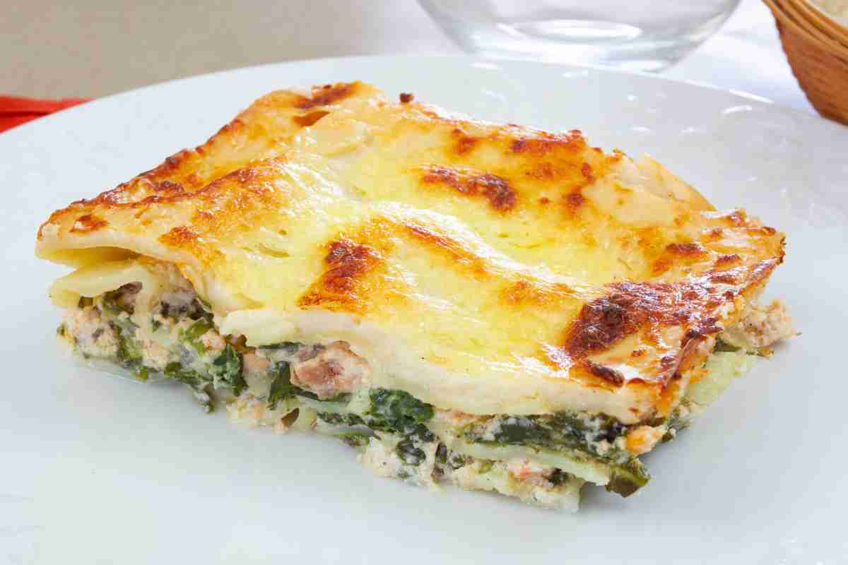 lasagne al pesce in bianco