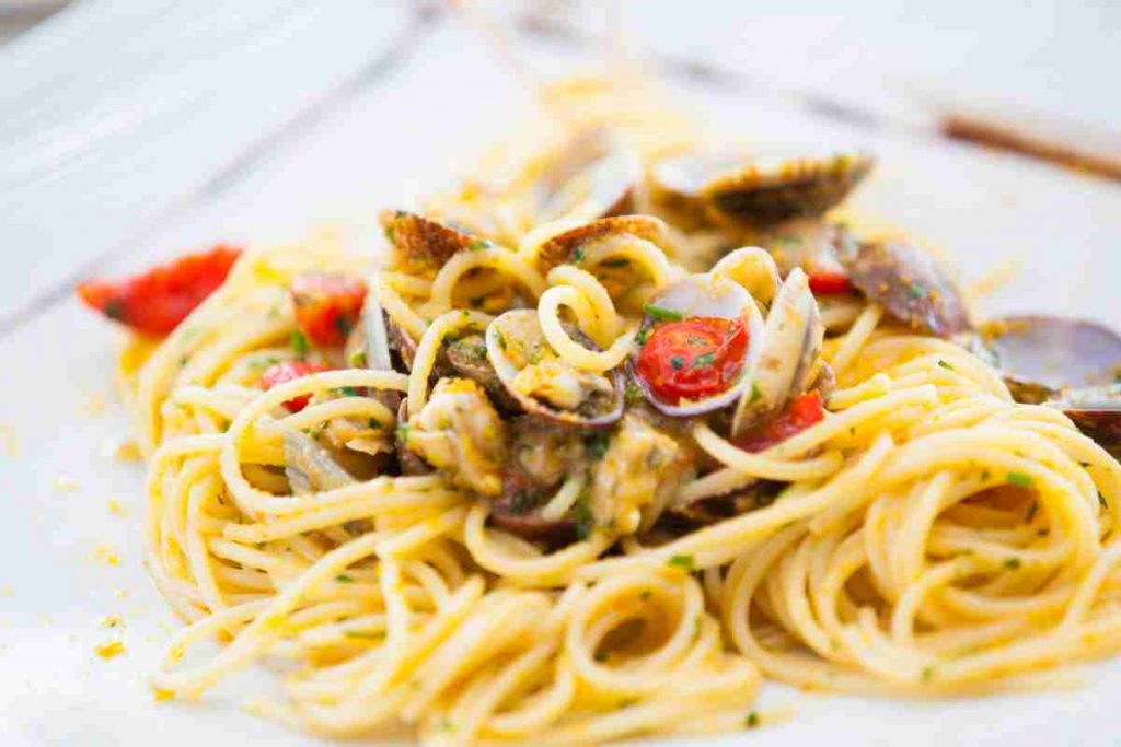 Spaghetti vongole e pomodorini 