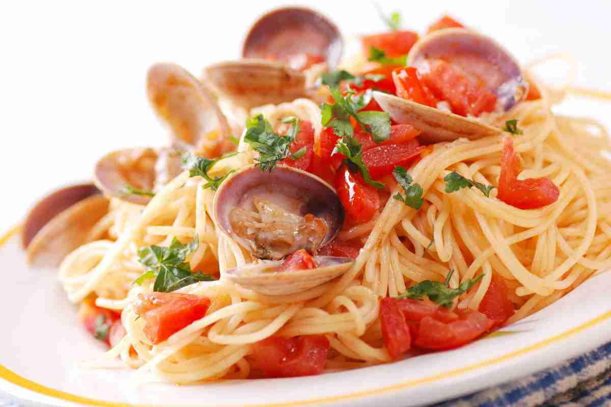 spaghetti vongole pomodorini