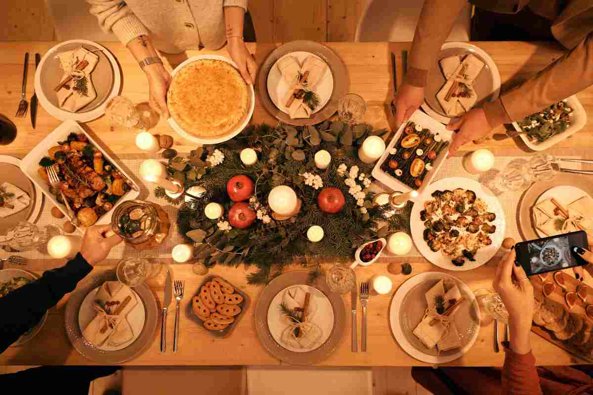 cena di Natale e dolci
