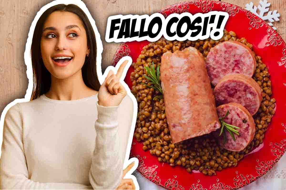 Non fare il solito cotechino con le lenticchie: quest’anno ci anticipiamo e lo prepariamo a Natale, ma solo così