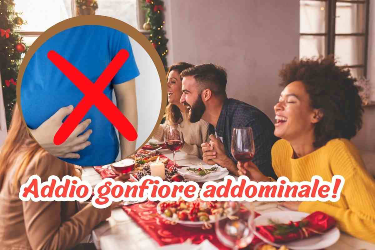 Addio gonfiore post pranzo natalizio: il rimedio ‘furbo’ che ti farà sentire subito meglio