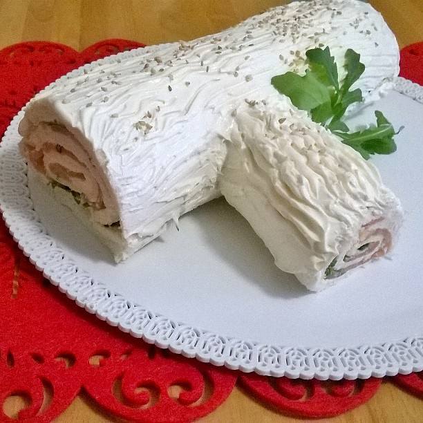 tronchetto di natale salato, ricetta