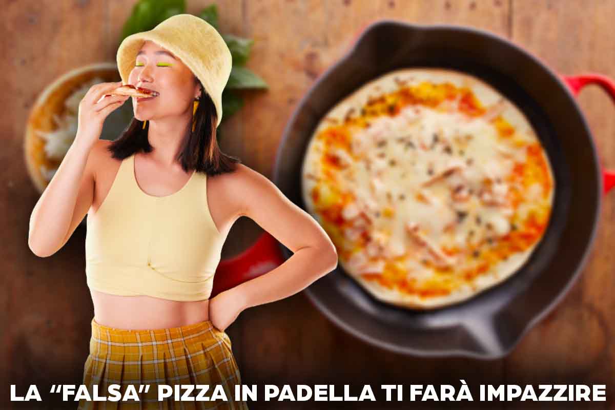 Basta rinunce durante la dieta: la ‘falsa’ pizza in padella ipocalorica e gustosissima ti farà impazzire