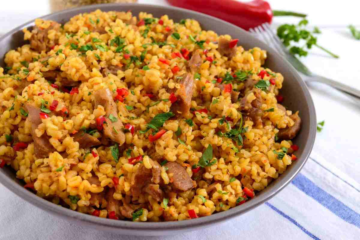 Che buono il bulgur preparato in questo modo, con le verdure e la carne è piaciuto anche ai bambini