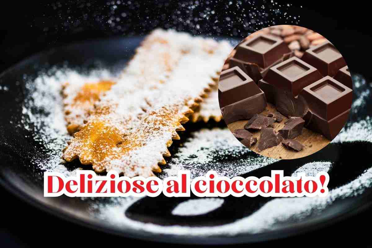 Le chiacchiere a Carnevale facciamole napoletane e al cioccolato: saranno di una bontà esagerata