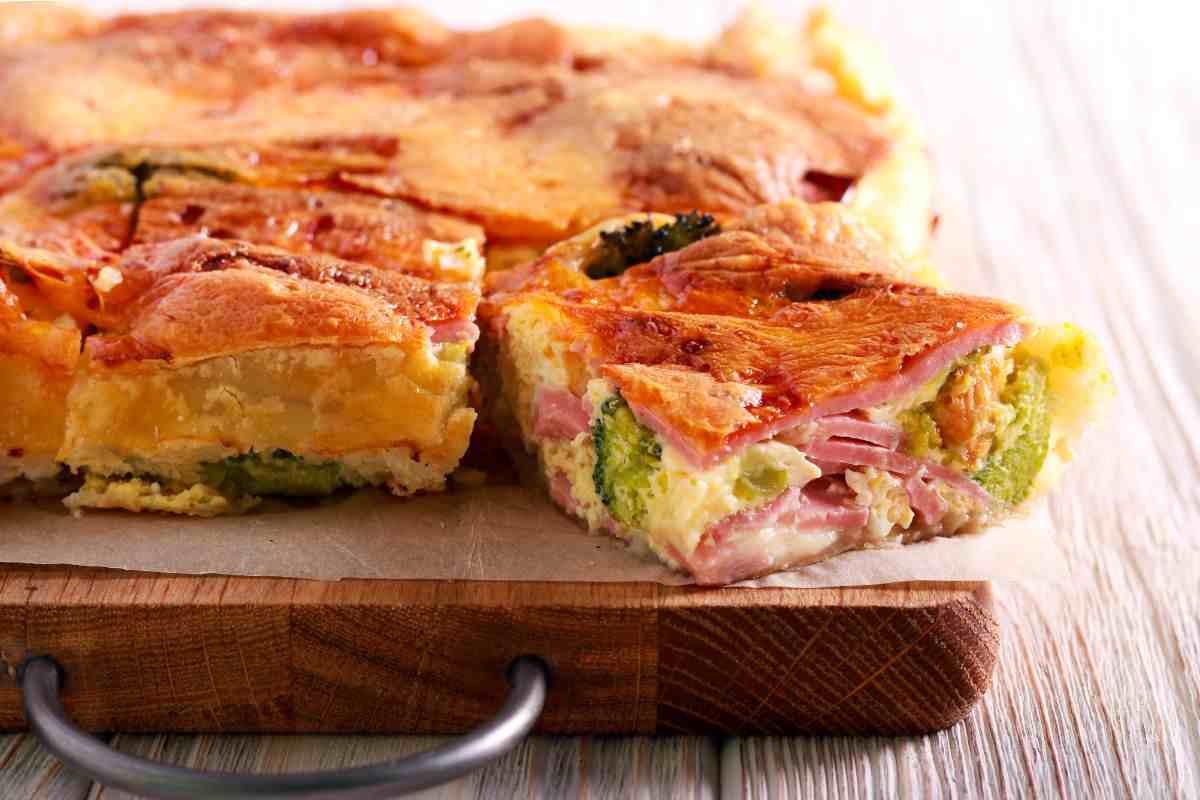 frittata broccoli prosciutto e formaggio ricetta