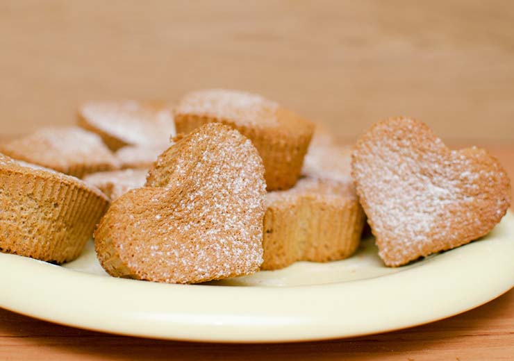 Muffin a forma di cuore ricetta