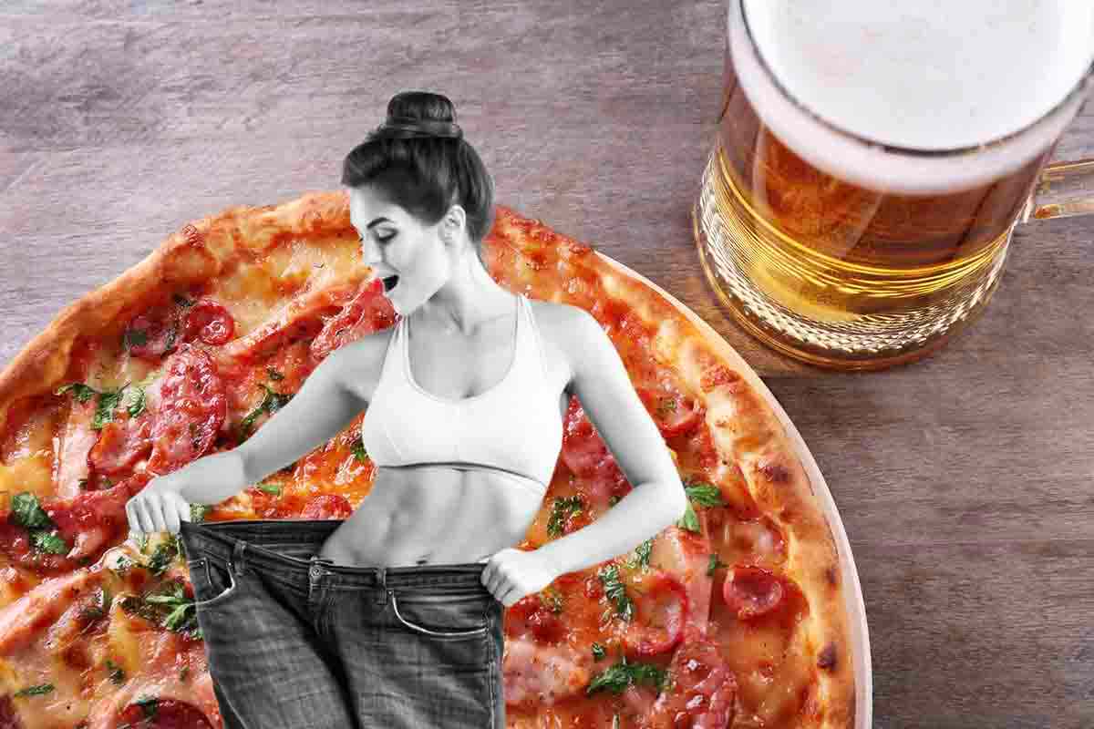 pizza e birra quando sei a dieta