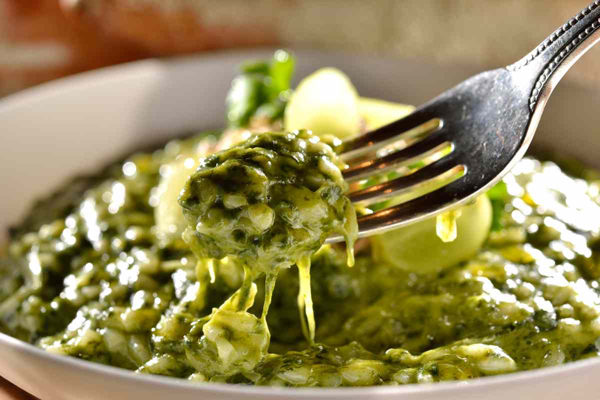 risotto con crema di spinaci ricetta