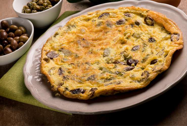 ricetta frittata con olive 