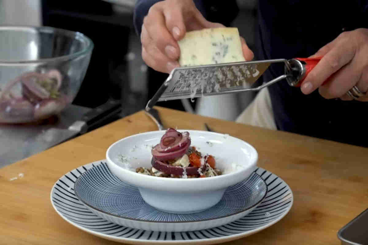 Insalata di lenticchie e gorgonzola di Bruno Barbieri