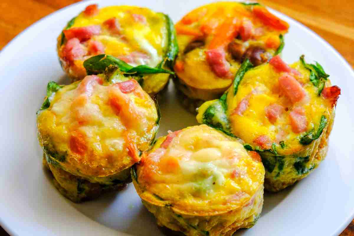 Muffin pancetta e spinaci